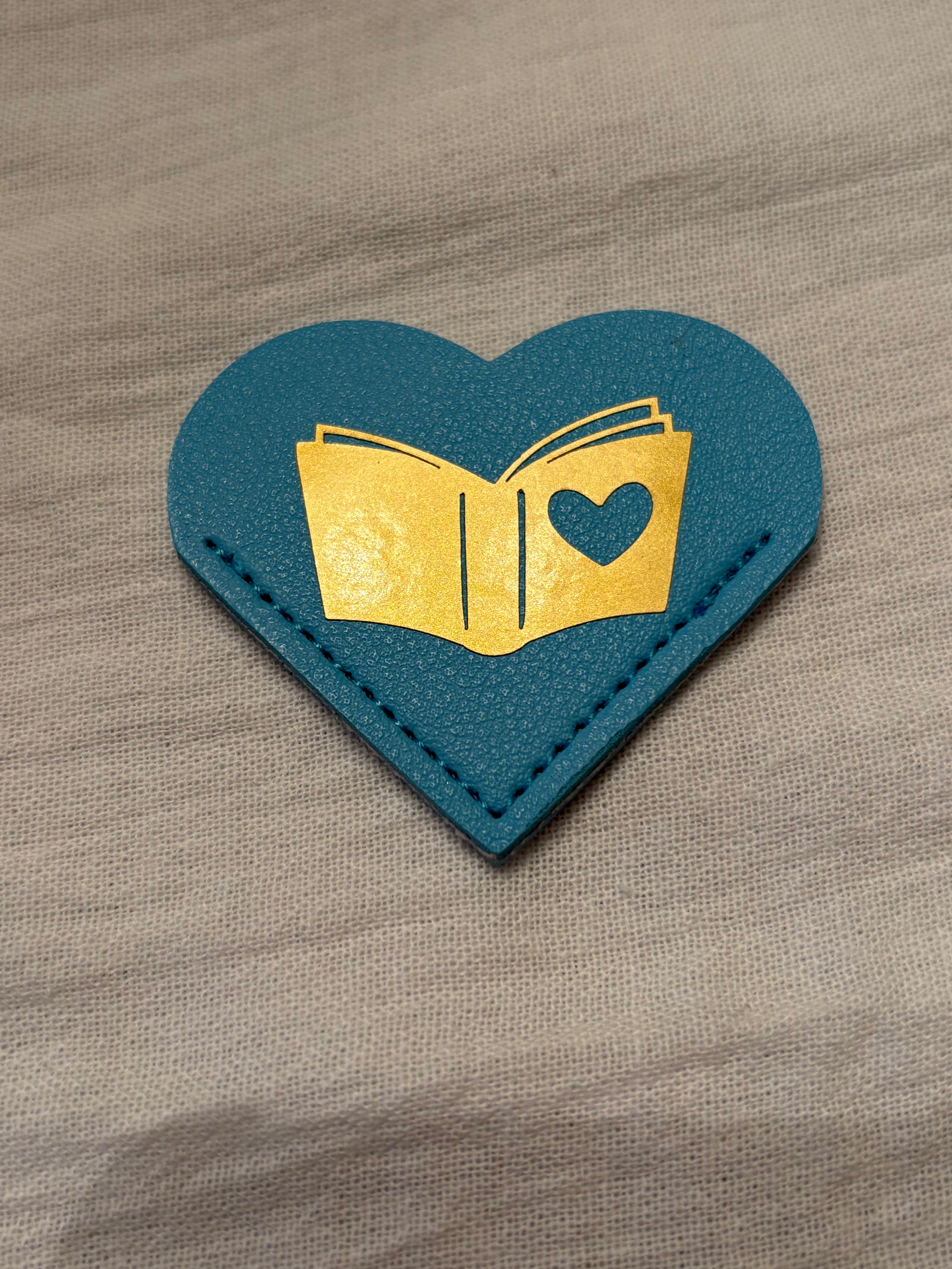 Leather Heart Bookmarks Decaled