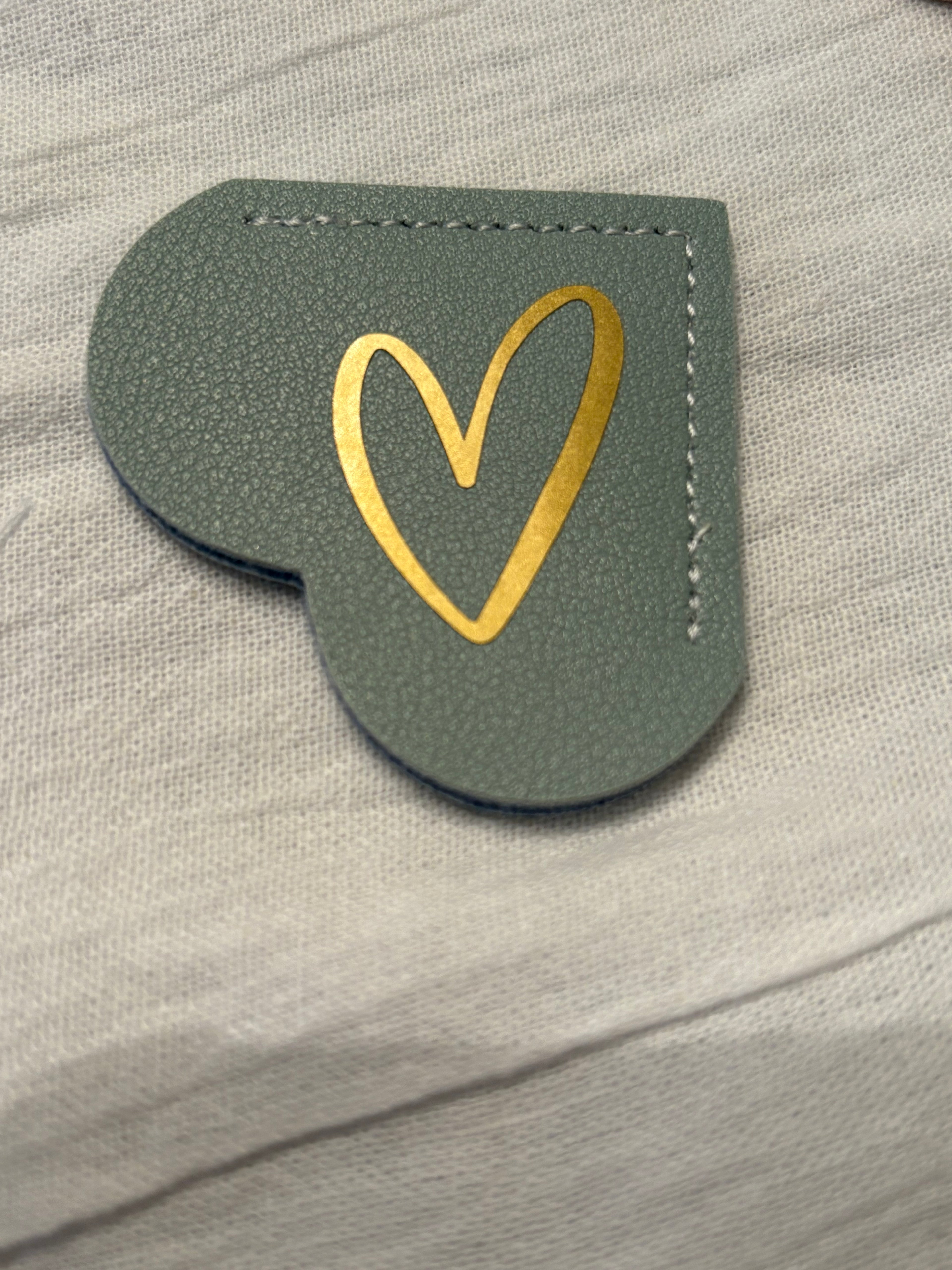 Leather Heart Bookmarks Decaled